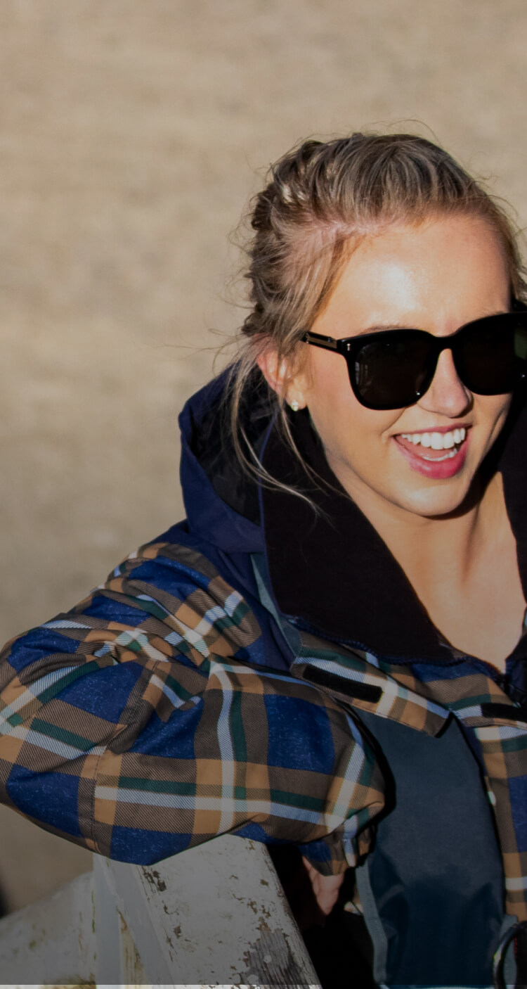 Woman smiling