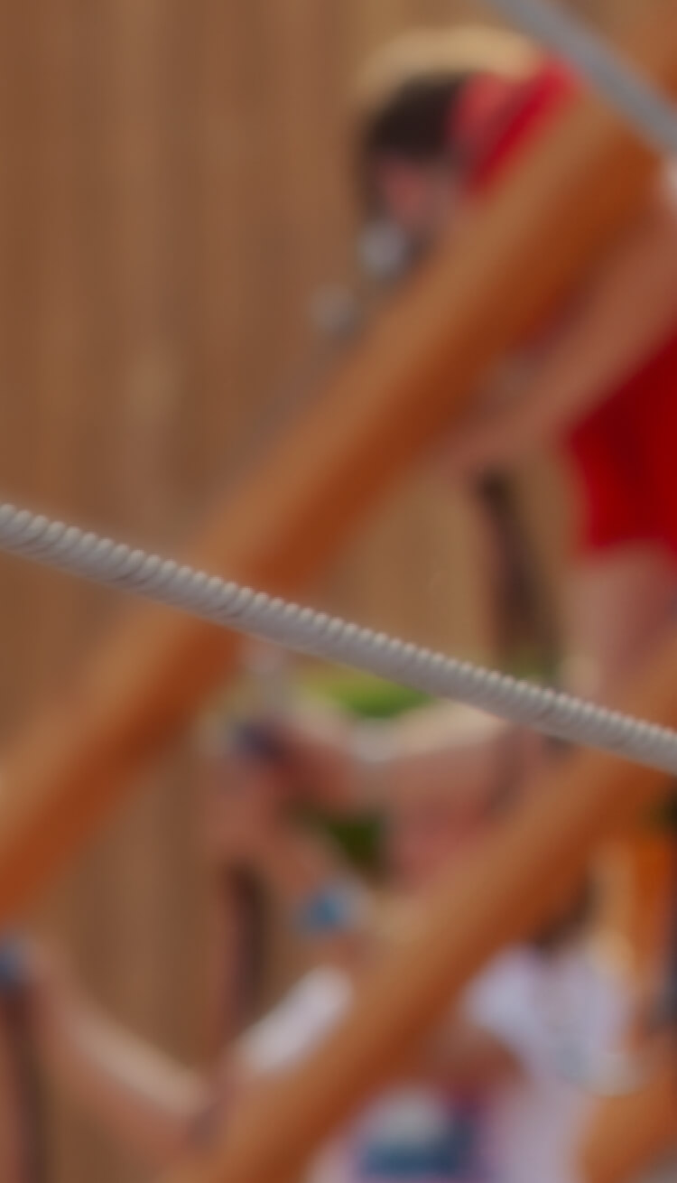 White rope with blur background