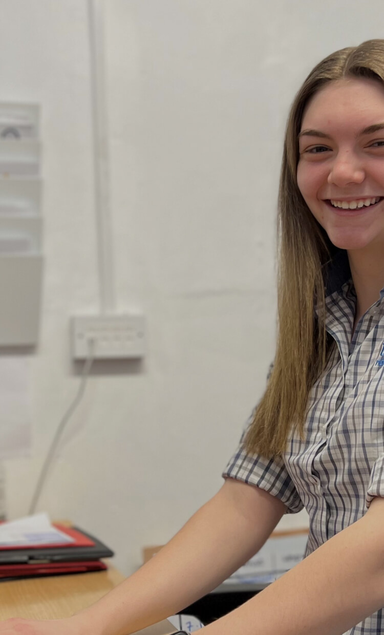 woman smiling