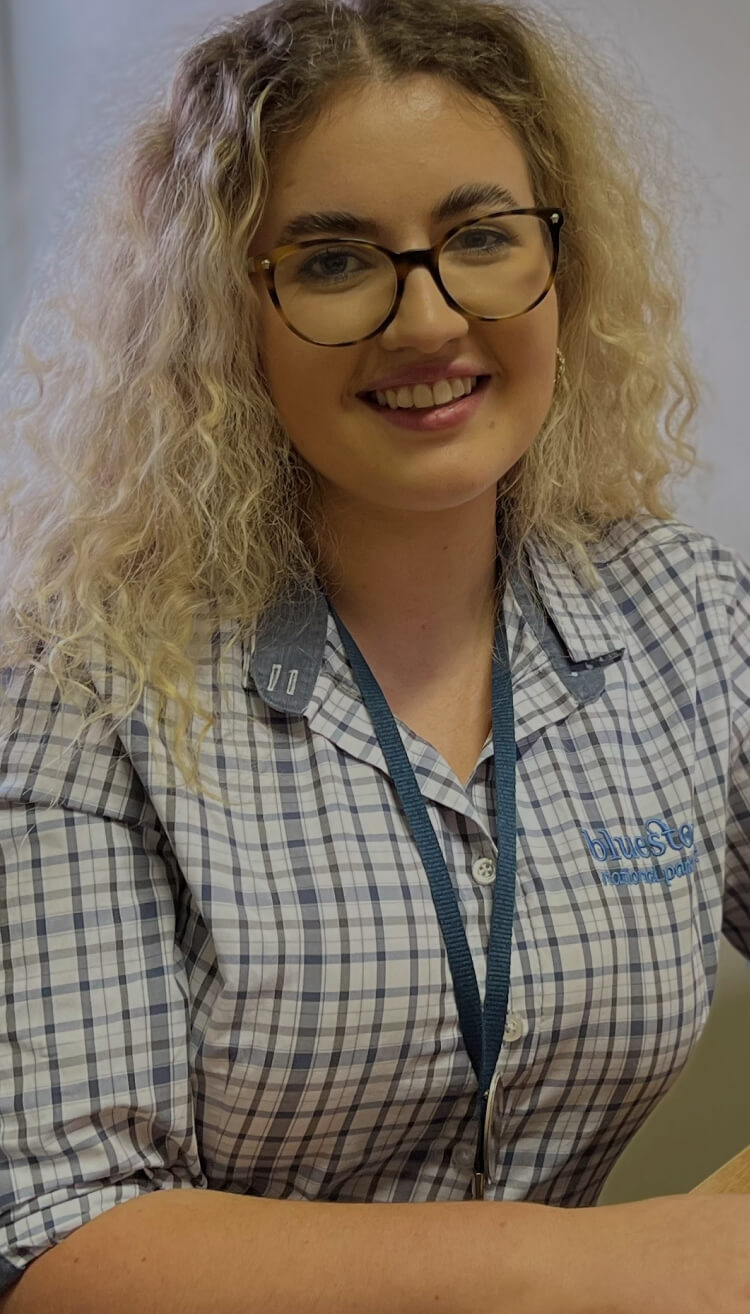 Woman smiling