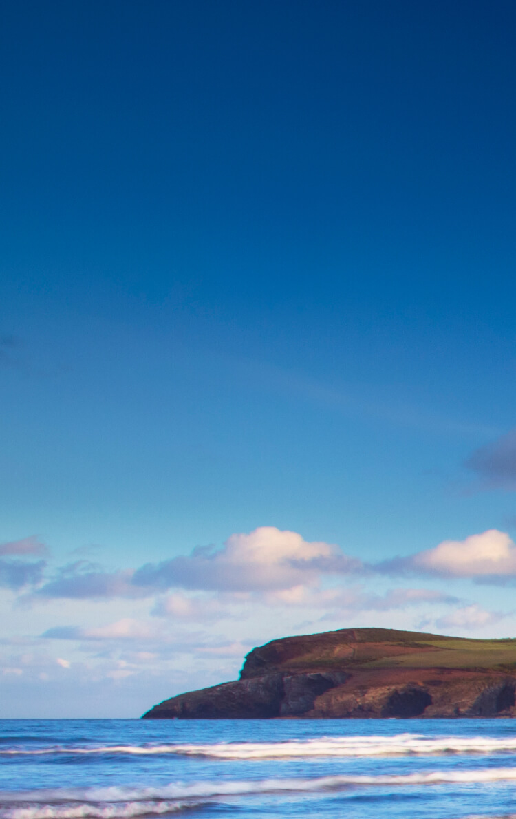 Landscape of a island with a calm sea 