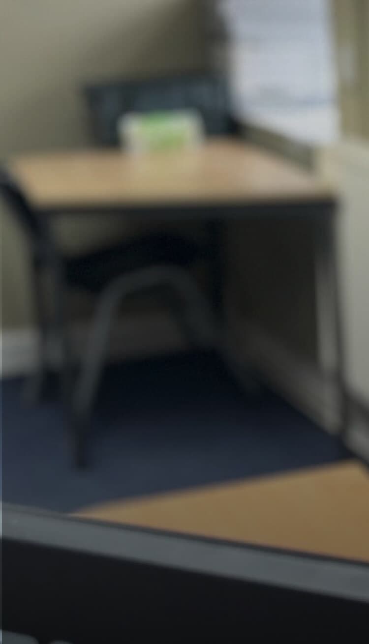 Desk blurred